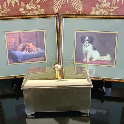 Lot 372: Pampered Dog Artwork and Decorative Box