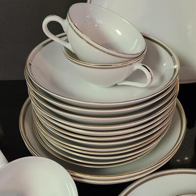 Lot 371: Vintage St Regis Gold Trimmed Serving Set