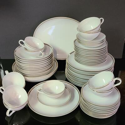 Lot 371: Vintage St Regis Gold Trimmed Serving Set