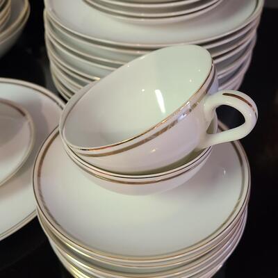 Lot 371: Vintage St Regis Gold Trimmed Serving Set