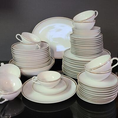 Lot 371: Vintage St Regis Gold Trimmed Serving Set