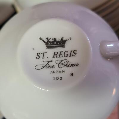 Lot 371: Vintage St Regis Gold Trimmed Serving Set