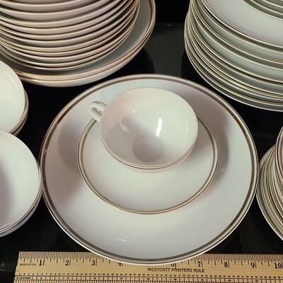 Lot 371: Vintage St Regis Gold Trimmed Serving Set