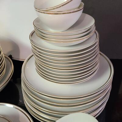 Lot 371: Vintage St Regis Gold Trimmed Serving Set