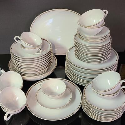 Lot 371: Vintage St Regis Gold Trimmed Serving Set