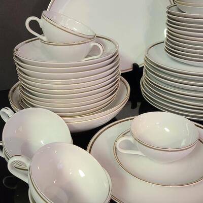Lot 371: Vintage St Regis Gold Trimmed Serving Set