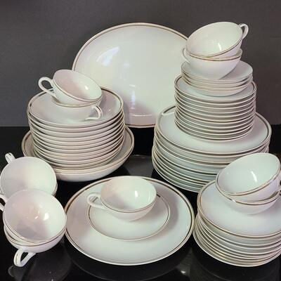 Lot 371: Vintage St Regis Gold Trimmed Serving Set