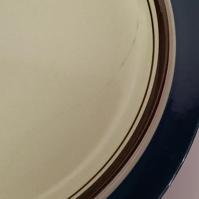 Lot 366: MCM Vintage Carousel Stone Ware Dish Set (802 Blue Made In Japan)