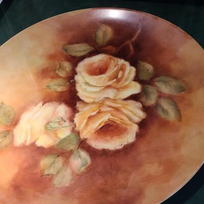Lot 315: Antique Hand-Painted Plates Custom Framed and More