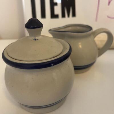 Teapot and Creamer and Sugar