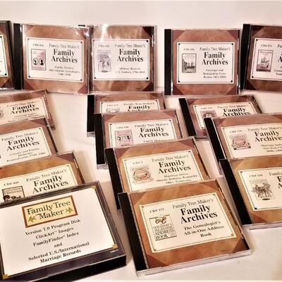 Lot #313  16 Family Tree Maker CDs - Genealogical Information