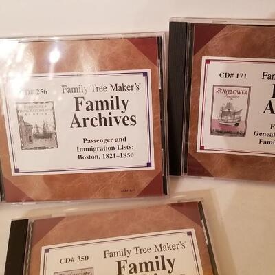 Lot #313  16 Family Tree Maker CDs - Genealogical Information