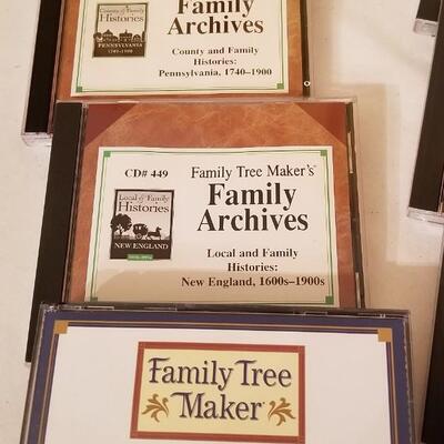 Lot #313  16 Family Tree Maker CDs - Genealogical Information