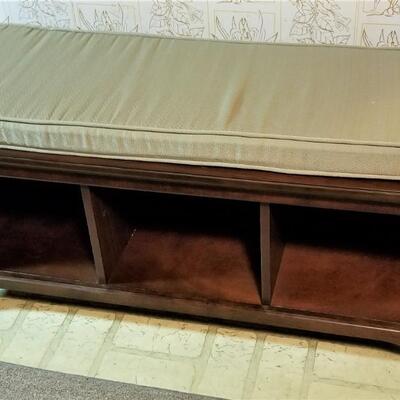 Lot #315  Bed Bench - padded seat, storage below