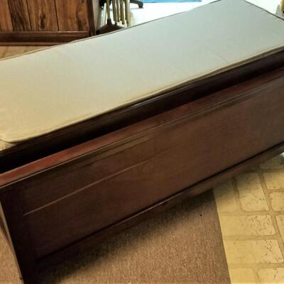 Lot #315  Bed Bench - padded seat, storage below