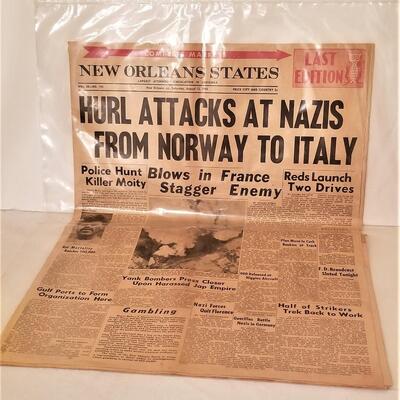 Lot #316  Original New Orleans States Newspaper - NAZIS - WWII
