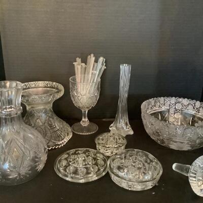 D634 Mixed pressed Glass Lot