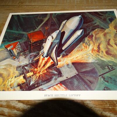 Vintage 1975 Nasa Space Shuttle Lift Off Image Card