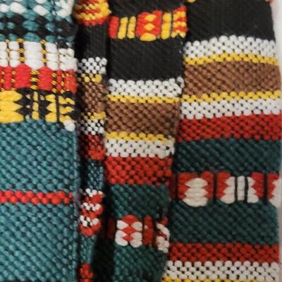 Lot 136: Antique 19th Century Jacquard Colorful Coverlet  8.5' Ã— 4'