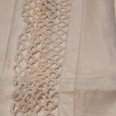 Lot 138: Vintage Cross Stitched Hand Towel and (2) Runners
