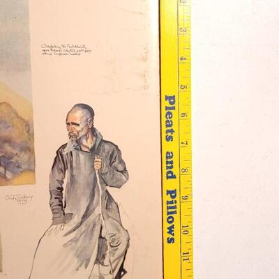 Lot 141: (2) Antique Asian 1920's Artwork Prints
