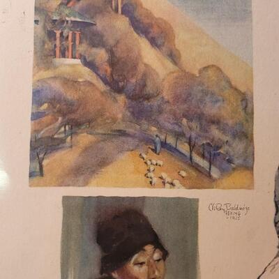 Lot 141: (2) Antique Asian 1920's Artwork Prints