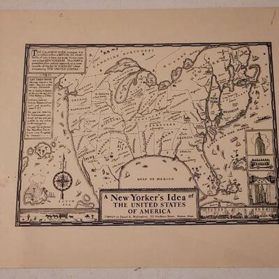 Lot 144: (2) Vintage Boston and New York Funny Maps