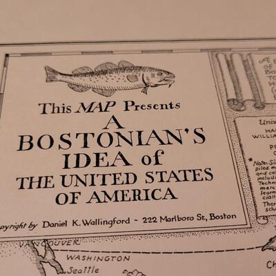 Lot 144: (2) Vintage Boston and New York Funny Maps