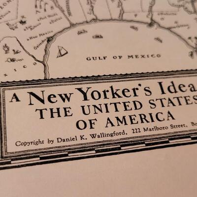 Lot 144: (2) Vintage Boston and New York Funny Maps