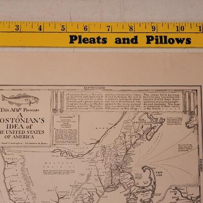 Lot 144: (2) Vintage Boston and New York Funny Maps