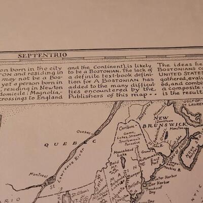 Lot 144: (2) Vintage Boston and New York Funny Maps