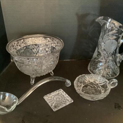 D638 Antique Cut and Pressed Glass Lot