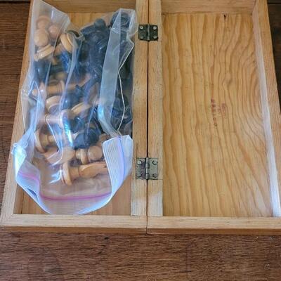 Lot 147: Vintage Wood Chess Box Set