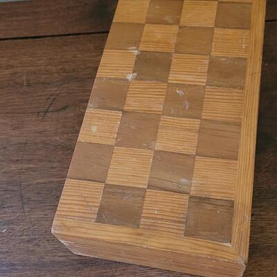 Lot 147: Vintage Wood Chess Box Set
