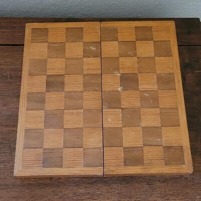 Lot 147: Vintage Wood Chess Box Set
