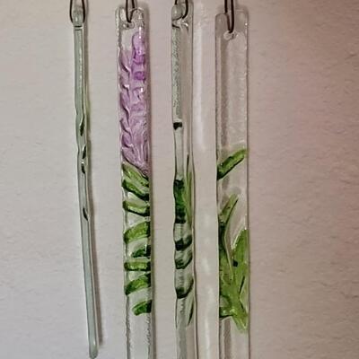 Lot 152: Glass Butterfly Windchime