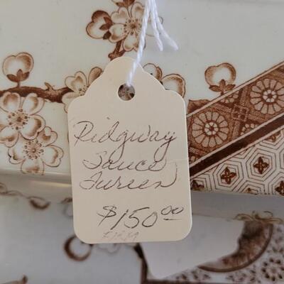 Lot 153: Antique Brown & White Transfer Ware - RIDGWAY, ARTHUR WOOD & W. & Co. HANLEY
