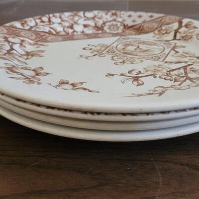 Lot 153: Antique Brown & White Transfer Ware - RIDGWAY, ARTHUR WOOD & W. & Co. HANLEY