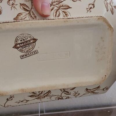 Lot 153: Antique Brown & White Transfer Ware - RIDGWAY, ARTHUR WOOD & W. & Co. HANLEY