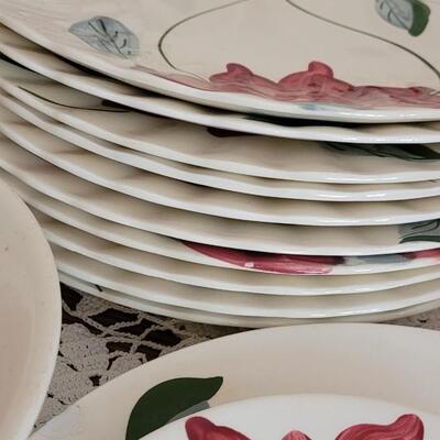 Lot 155: Blue Ridge Handpainted Poinsettia China Set