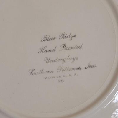 Lot 155: Blue Ridge Handpainted Poinsettia China Set