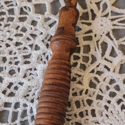 Lot 182: Antique Wood Pointer, Multi Fold Ruler and Sliding Ruler