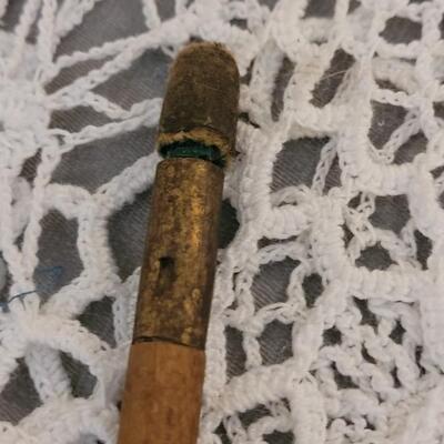Lot 182: Antique Wood Pointer, Multi Fold Ruler and Sliding Ruler