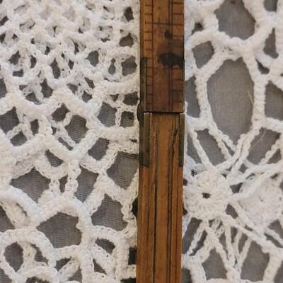 Lot 182: Antique Wood Pointer, Multi Fold Ruler and Sliding Ruler