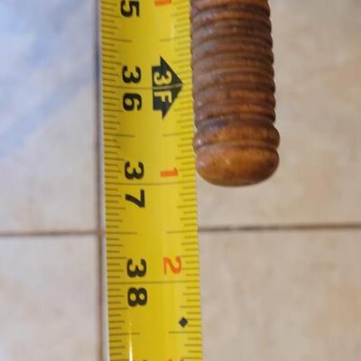 Lot 182: Antique Wood Pointer, Multi Fold Ruler and Sliding Ruler