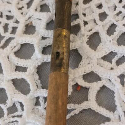 Lot 182: Antique Wood Pointer, Multi Fold Ruler and Sliding Ruler