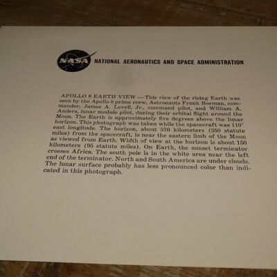 Apollo Spacecraft in Orbit Around the Moon Views of Earth - Image Card