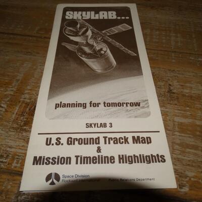 Skylab - US Ground Track Map & Mission Timeline Highlights  Brochure