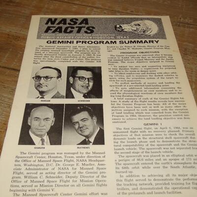 NASA Facts - Gemini Program - Public Affairs Office Houston Brochure