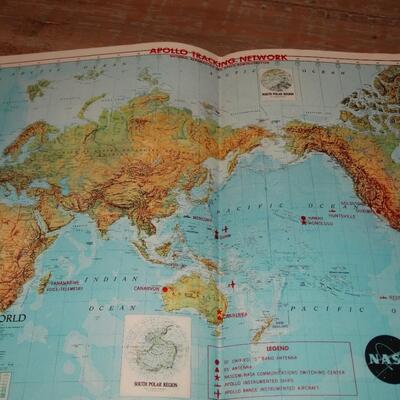 1968 Apollo Tracking Network, National Aeronautics and Space administration, Map